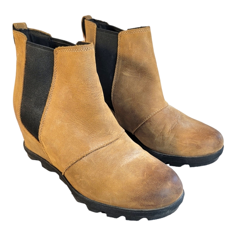 Sorel Womens Joan Of Arctic Wedge II Chelsea  Elk Ankle Boots Women's Size 8.5 - Picture 3 of 10